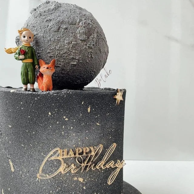 INS New Happy Birthday Cake Topper Acrylic Gold Birthday Oh Baby Cupcake Topper for Baby Shower Birthday Party Cake Decorations