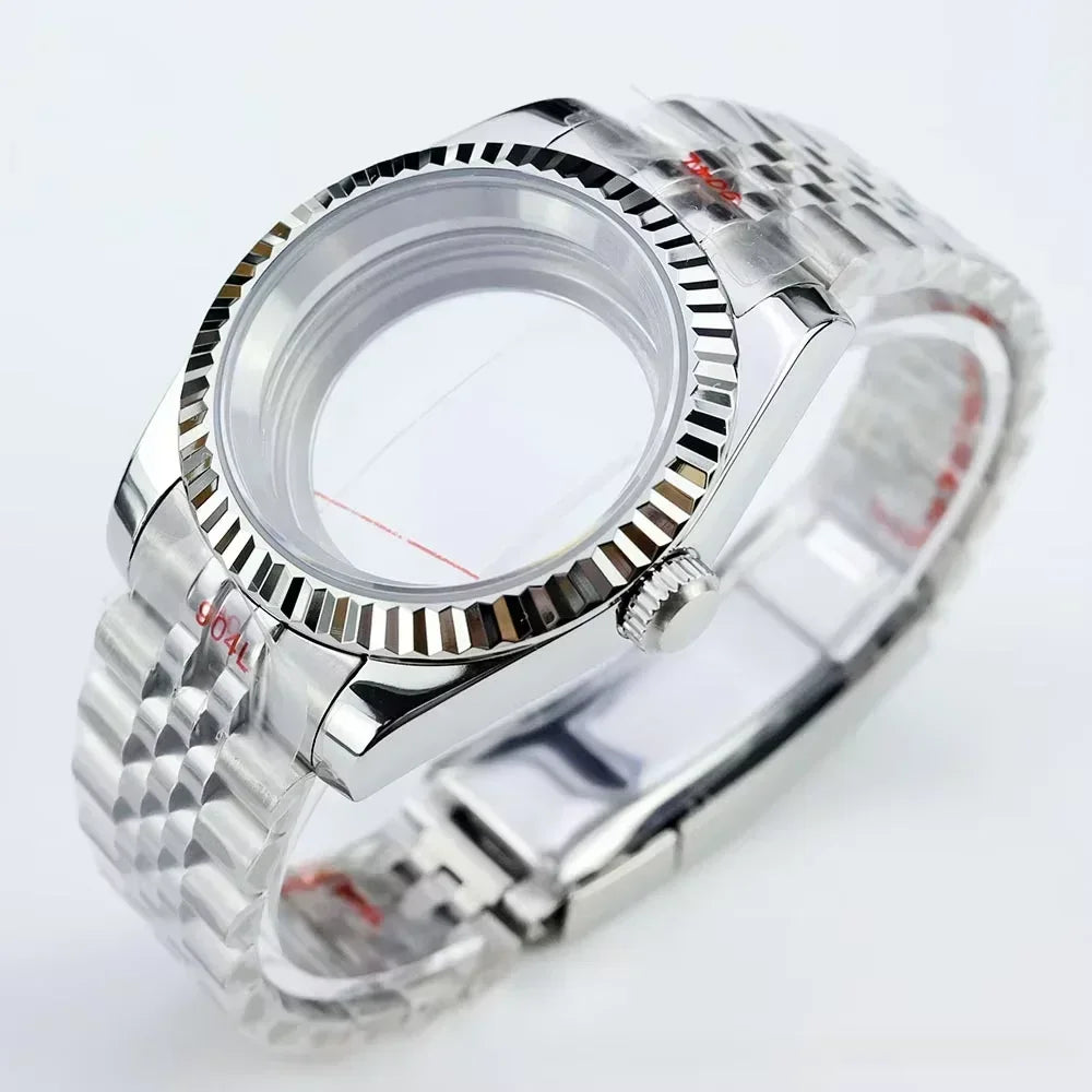NH35 Watch Case 36mm/39mm 316L Stainless Steel for Seiko Datejust NH35 NH36 Movement 28.5mm Dial for Datejust President Bracelet