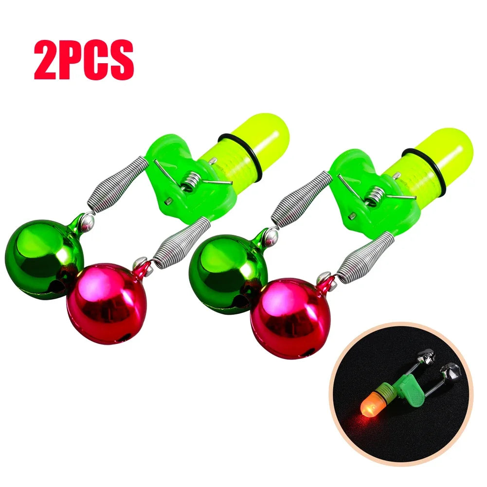 Fishing Rod Pole Light with Bells Ring Fishing Electronic Rod Light Luminous Stick Waterproof Removable Fishing Gear Accessories