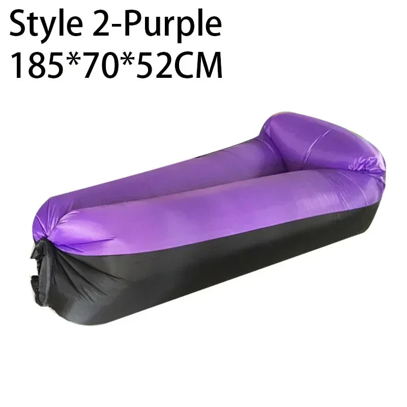 Outdoor Beach Lazy Inflatable Sofa Portable Folding Air Sofa Garden Sleeping Bag Bed Oxford Cloth Camping Furniture 190X70CM