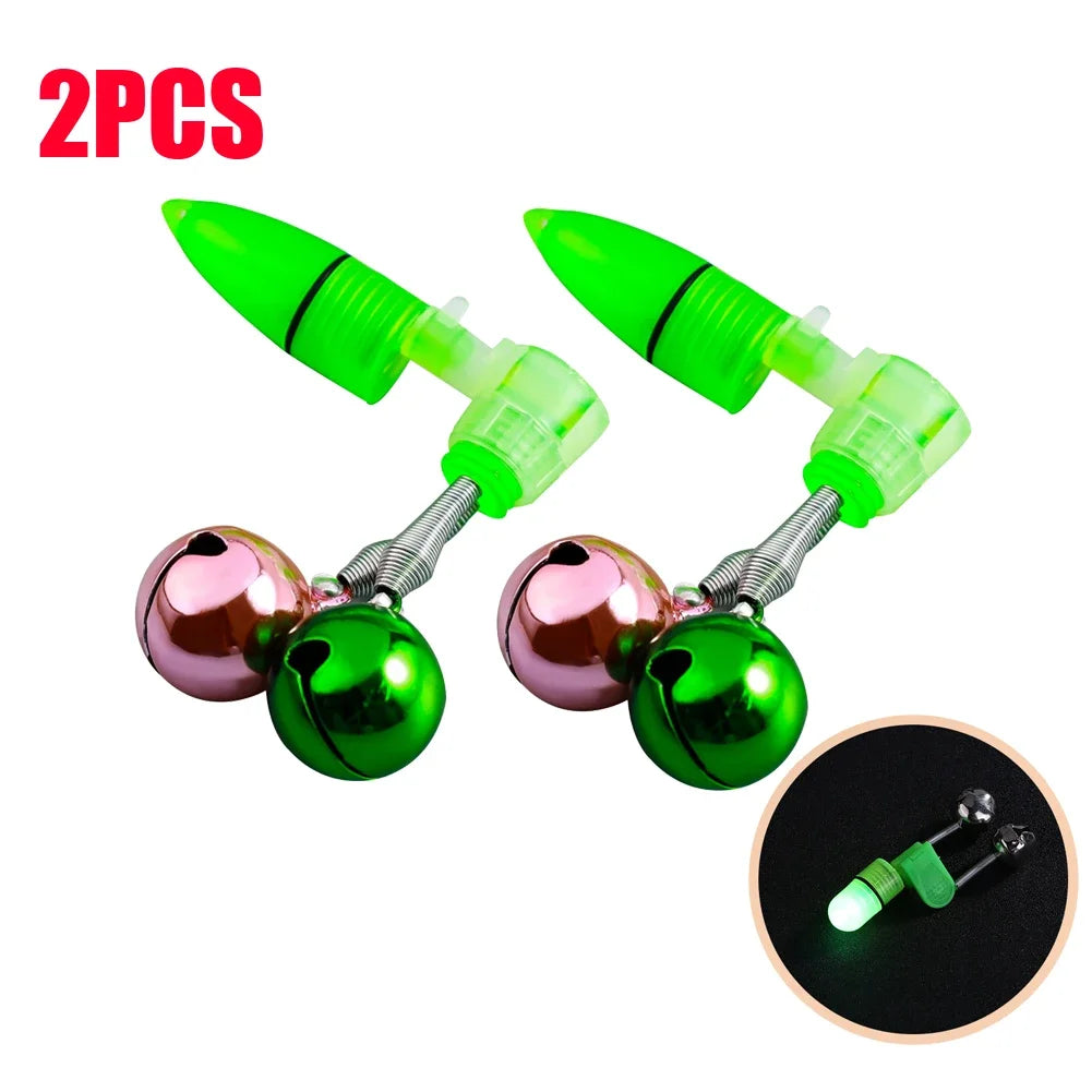 Fishing Rod Pole Light with Bells Ring Fishing Electronic Rod Light Luminous Stick Waterproof Removable Fishing Gear Accessories