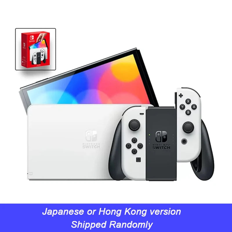 Nintendo Switch OLED Game Console 64GB White / Blue Red Set 7 Inch Touch Screen and 3 Game Modes Famicom