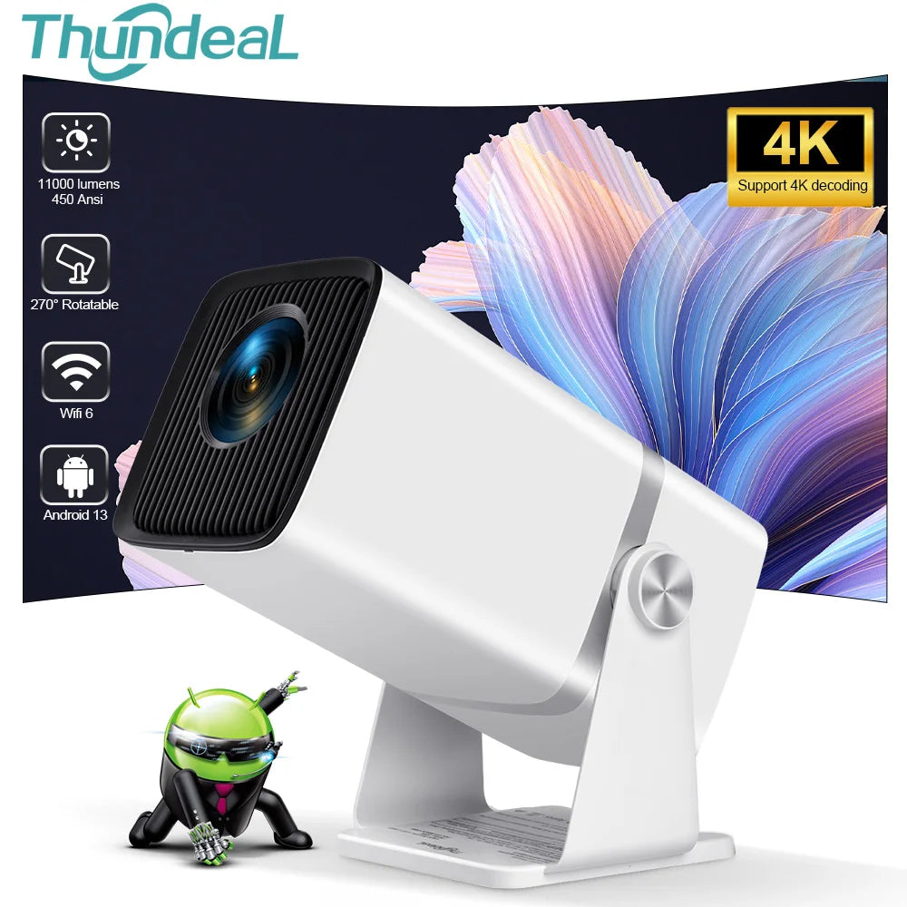 ThundeaL TD80W Full HD 1080P Projector Android 4K WiFi 3D Smart Home Theater TD80 Mini Portable Projector Meeting Video PK HY320