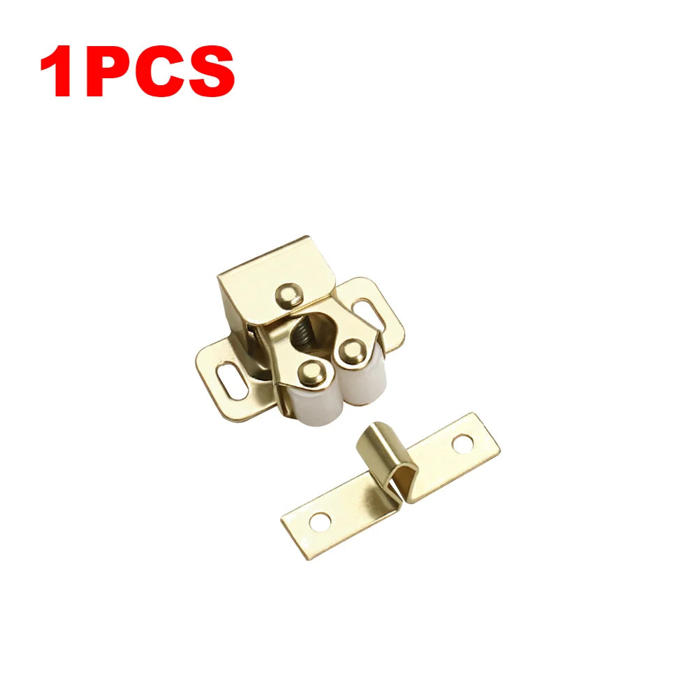 1-30PCS Magnetic Cabinet Door Clips Wardrobe Door Buckle Anti-Corrosion Dual Wheel Spring Fixed Lock Buckle Home Hardware Tools
