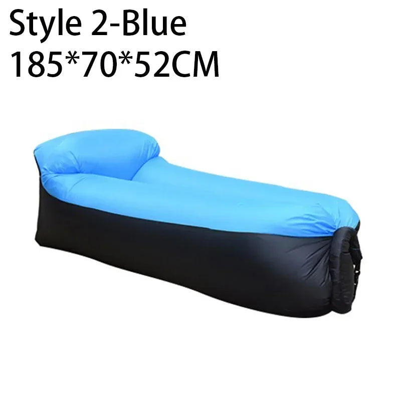 Outdoor Beach Lazy Inflatable Sofa Portable Folding Air Sofa Garden Sleeping Bag Bed Oxford Cloth Camping Furniture 190X70CM