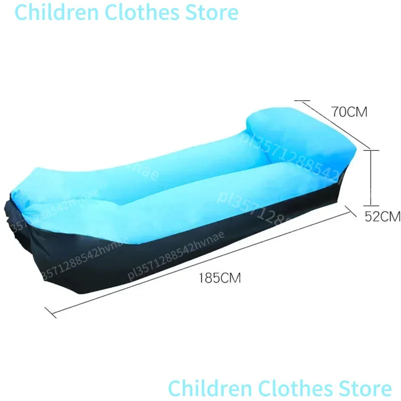 Outdoor Beach Lazy Inflatable Sofa Portable Folding Air Sofa Garden Sleeping Bag Bed Oxford Cloth Camping Furniture 190X70CM