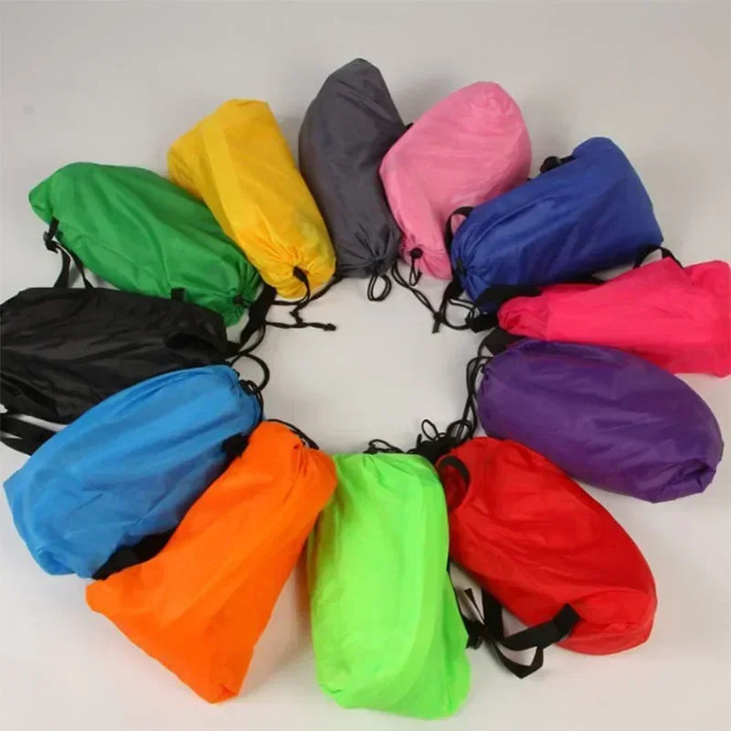 Outdoor Beach Lazy Inflatable Sofa Portable Folding Air Sofa Garden Sleeping Bag Bed Oxford Cloth Camping Furniture 190X70CM
