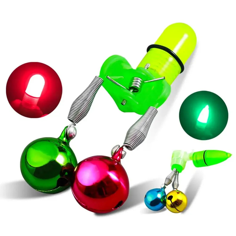 Fishing Rod Pole Light with Bells Ring Fishing Electronic Rod Light Luminous Stick Waterproof Removable Fishing Gear Accessories
