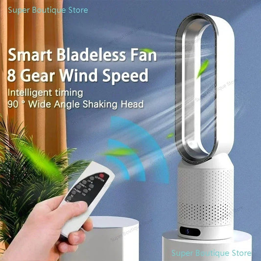 2025 Air Purification Circulation Bladeless Ultra-Quiet Dormitory Desk Floor Electric Fan Tower Bladeless