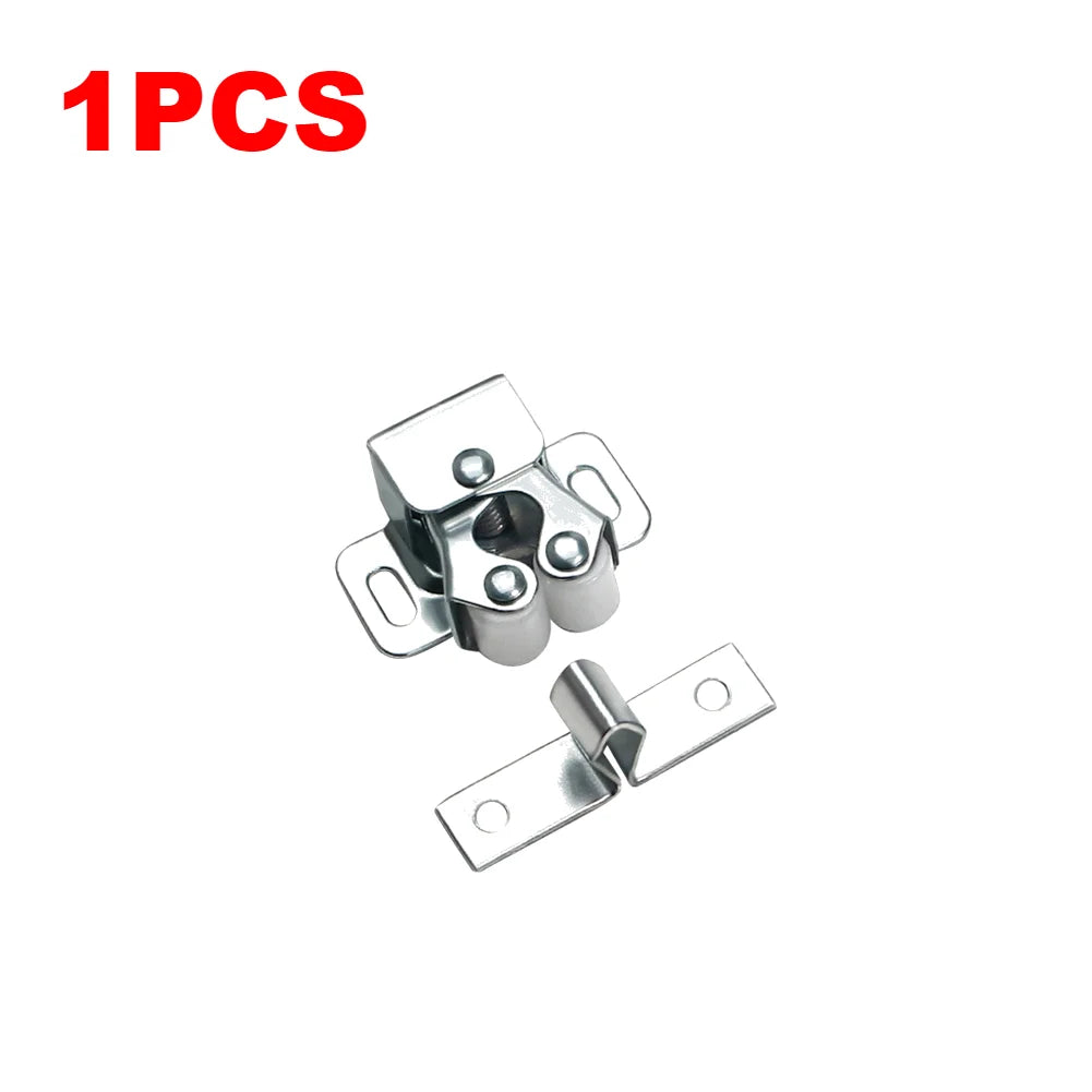 1-30PCS Magnetic Cabinet Door Clips Wardrobe Door Buckle Anti-Corrosion Dual Wheel Spring Fixed Lock Buckle Home Hardware Tools