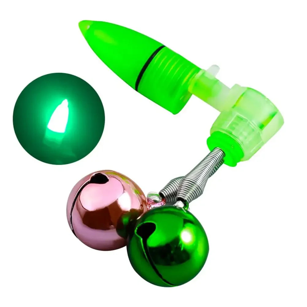 Fishing Rod Pole Light with Bells Ring Fishing Electronic Rod Light Luminous Stick Waterproof Removable Fishing Gear Accessories