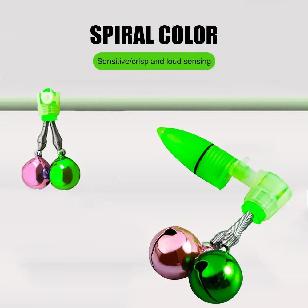 Fishing Rod Pole Light with Bells Ring Fishing Electronic Rod Light Luminous Stick Waterproof Removable Fishing Gear Accessories