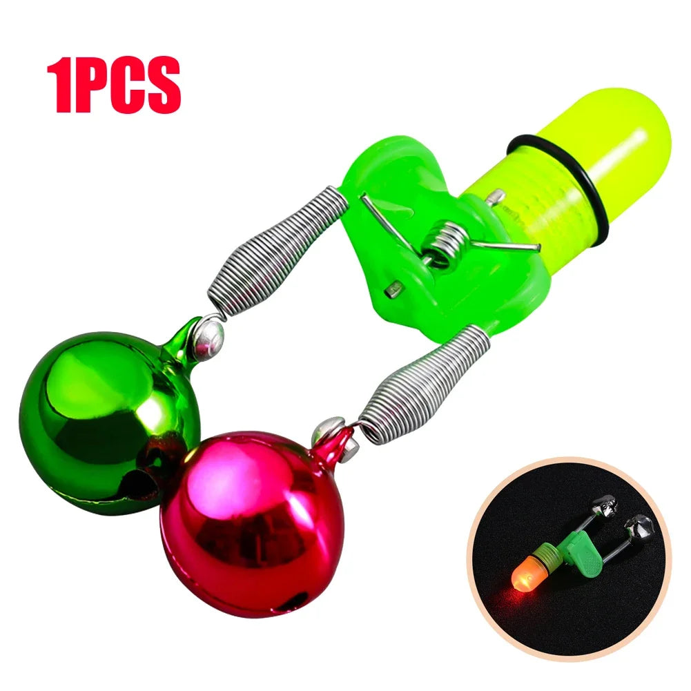 Fishing Rod Pole Light with Bells Ring Fishing Electronic Rod Light Luminous Stick Waterproof Removable Fishing Gear Accessories