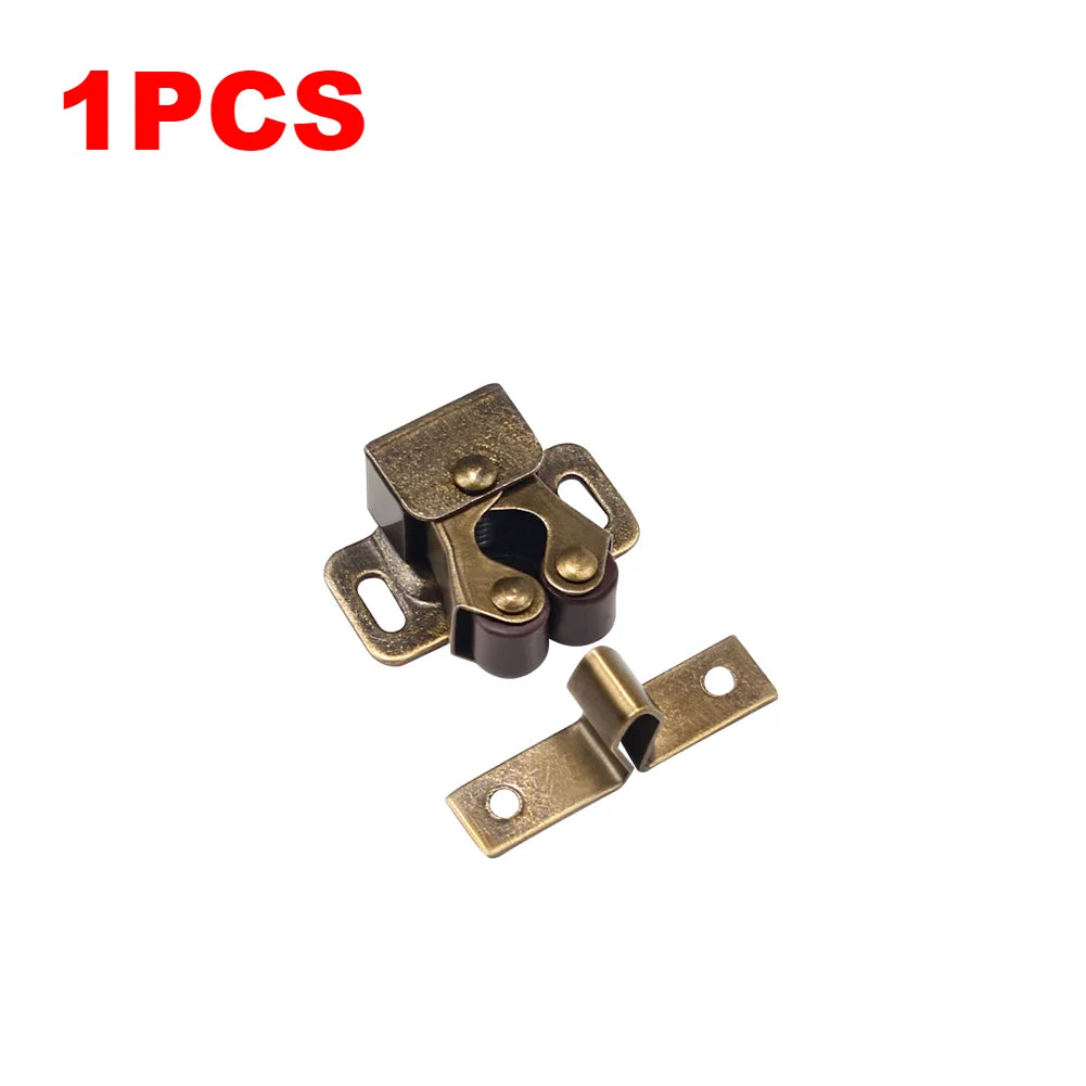 1-30PCS Magnetic Cabinet Door Clips Wardrobe Door Buckle Anti-Corrosion Dual Wheel Spring Fixed Lock Buckle Home Hardware Tools