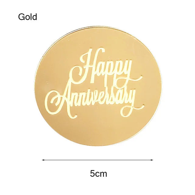 INS New Happy Birthday Cake Topper Acrylic Gold Birthday Oh Baby Cupcake Topper for Baby Shower Birthday Party Cake Decorations
