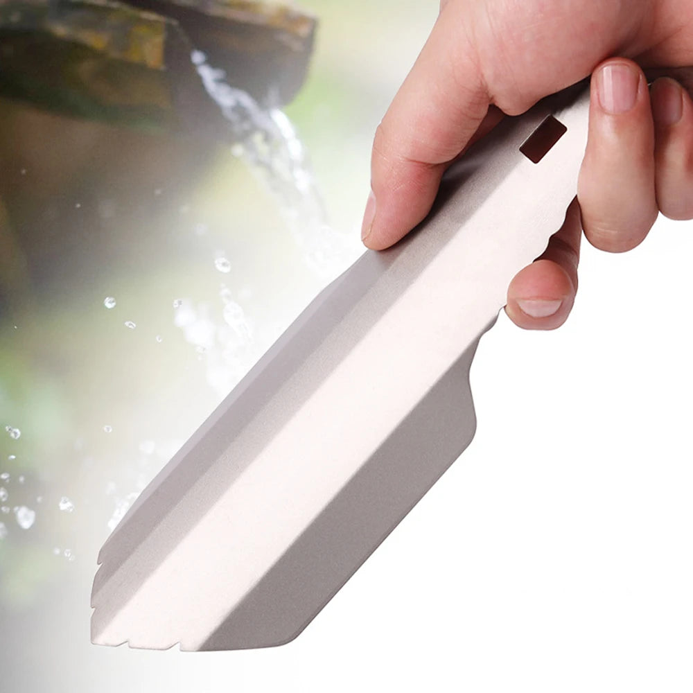 Camping Hand Trowel Titanium Hand Shovel Lixada Titanium Garden Hand Shovel Outdoor Camping Hiking Backpacking Trowel with Clip