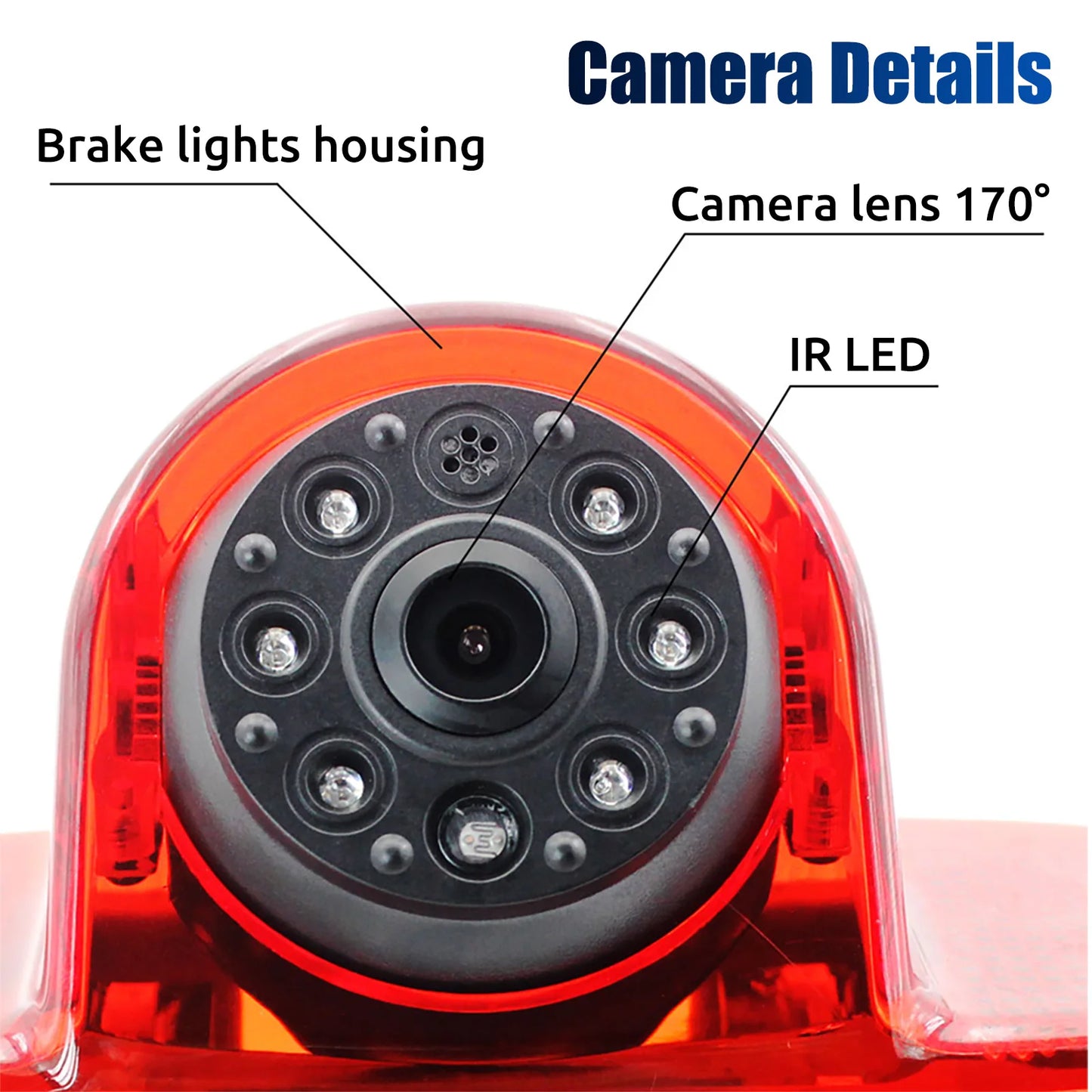 ESSGOO Reversing Rear View Backup Camera Night Vision 3rd Brake Light for Renault Trafic MK2/Vauxhall/Opel Vivaro A X83