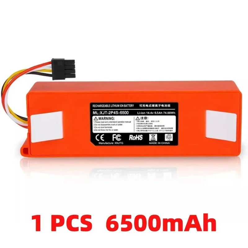 BRR-2P4S 14.4V 5200mAH 12800mAh Robotic Vacuum Cleaner Replacement Battery for Xiaomi Roborock S55 S60 S65 S50 S51 S5 MAX S6