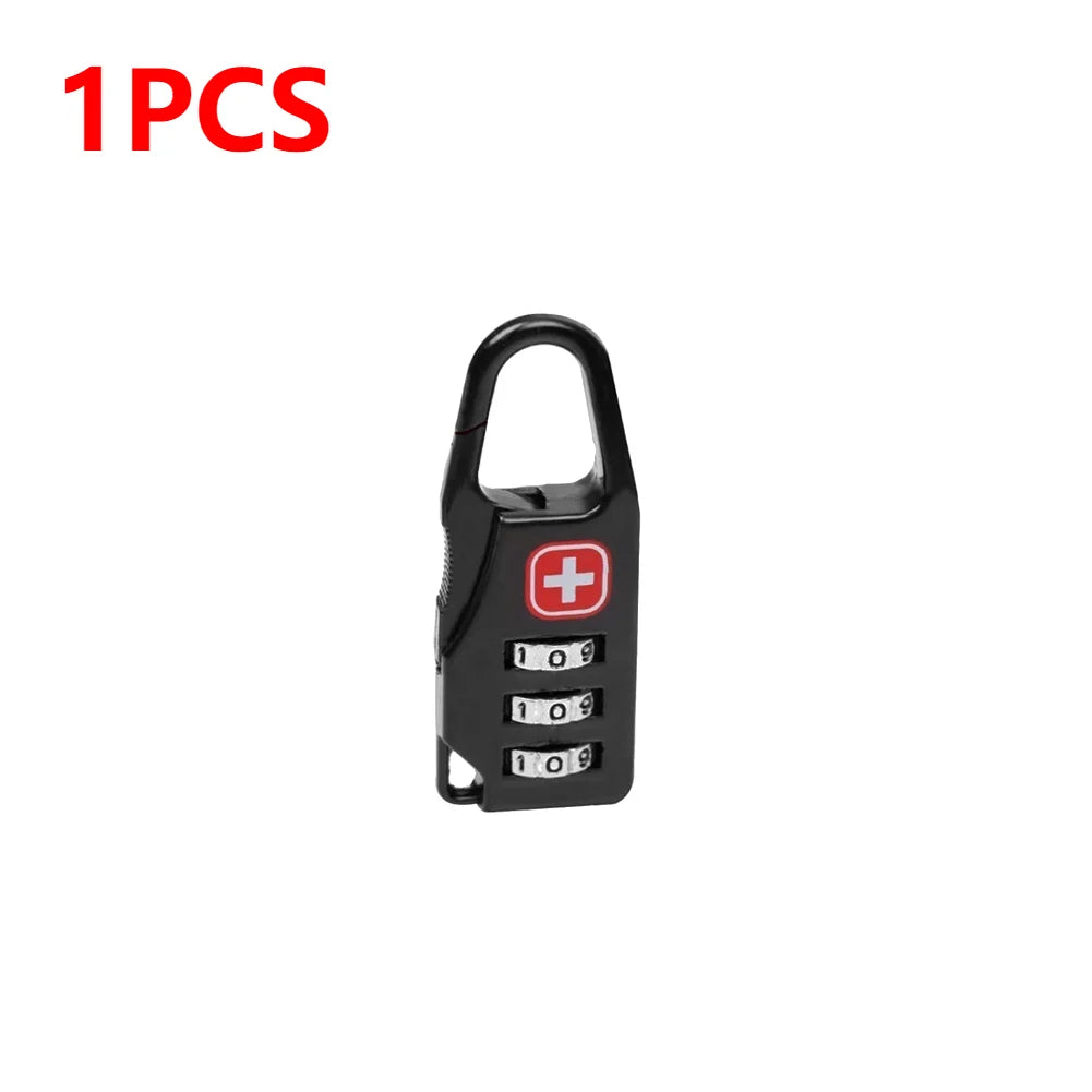 1-10PCS Portable Alloy Lock Padlock Outdoor Travel Luggage Zipper Backpack Handbag Safe Anti-theft Combination Code Number Lock