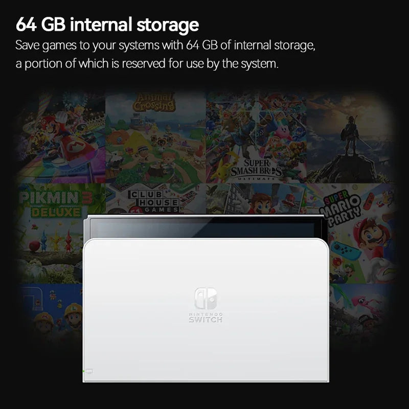 Nintendo Switch OLED Game Console 64GB White / Blue Red Set 7 Inch Touch Screen and 3 Game Modes Famicom