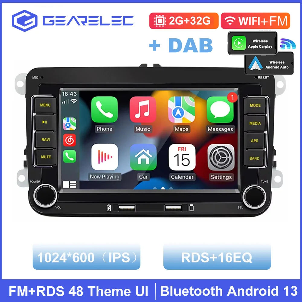 Android Car Radio Carplay for VW Volkswagen Jetta Passat Golf Polo 7" Car Stereo GPS Wifi FM Audio Receivers Multimedia Player