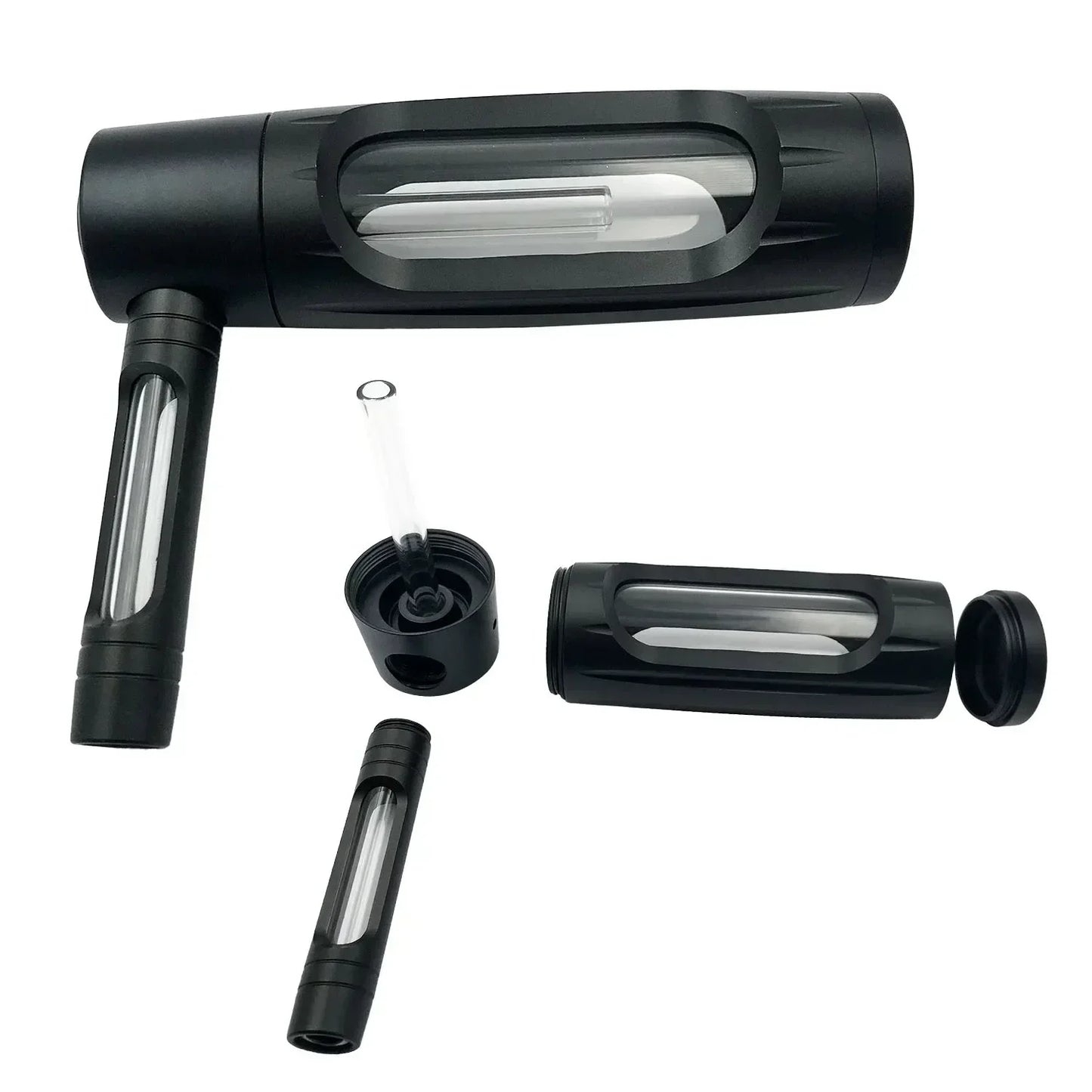 Portable Mini Dry Burning Tobacco Pipe Aluminum Alloy&Glass Hookah Smoking Accessories Gifts