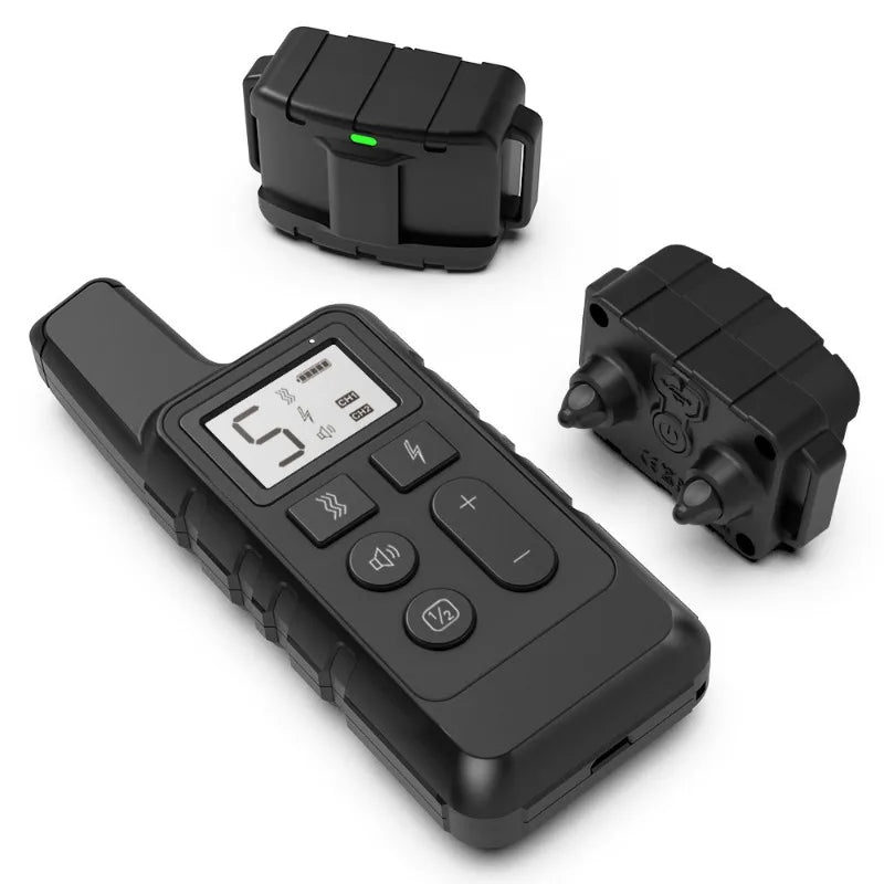 Dog Training Collar Waterproof Rechargeable Shock Collars for Dog with Remote Training Beep Vibration Shock, Electric Dog Collar